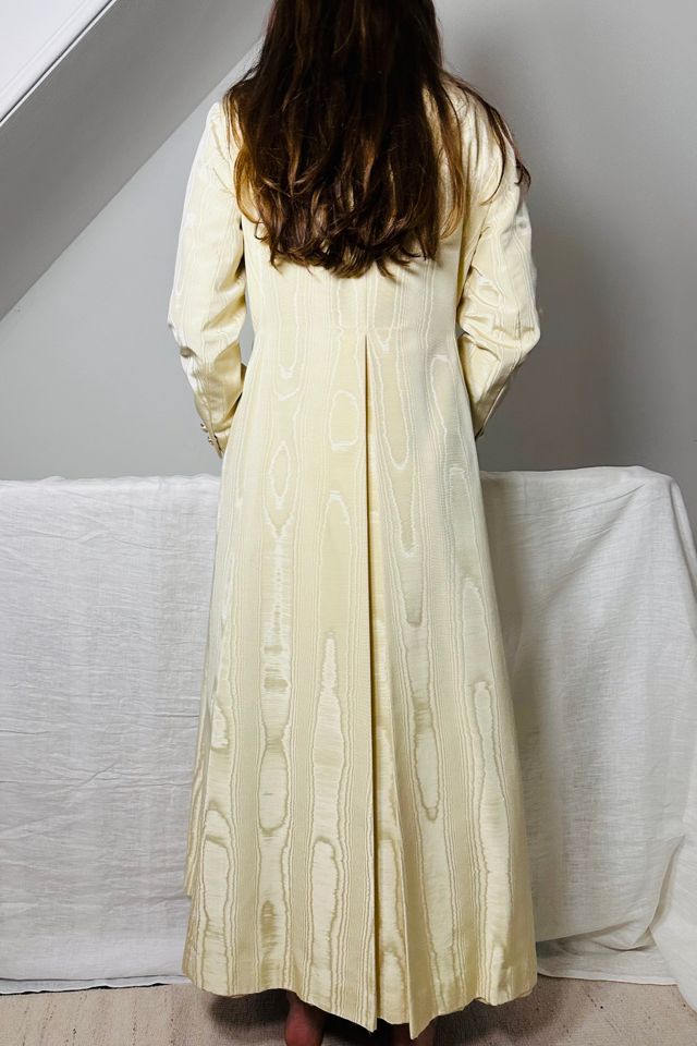 Vintage 1960-70’s Moiré Patterned Double Breasted Maxi Coat Selected by KA.TL.AK #3