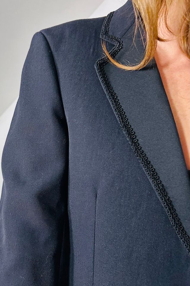 Vintage Black Wool Blend Dinner Suit Tuxedo with Braided Trim Selected by KA.TL.AK #1