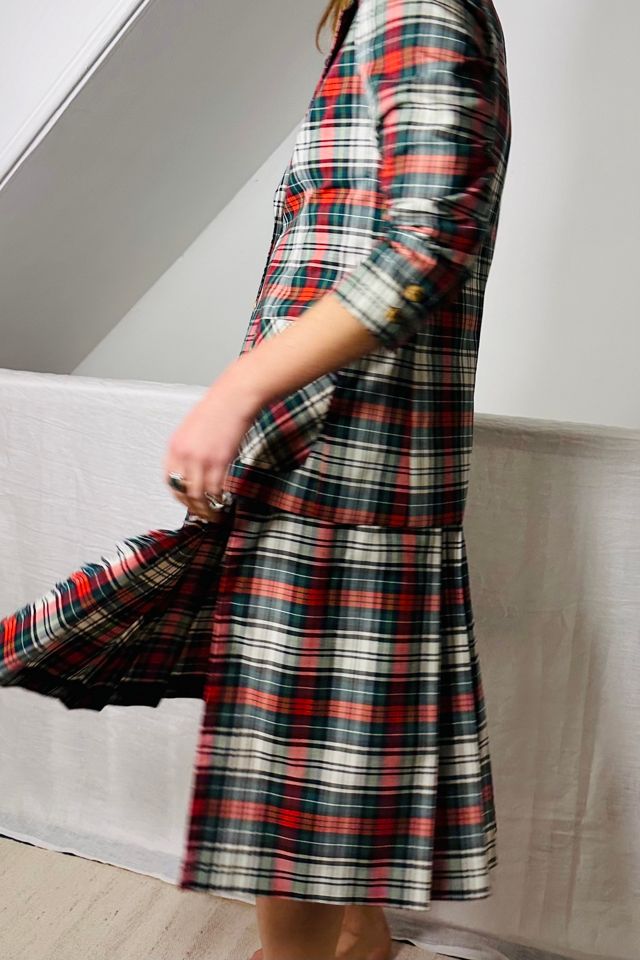 Vintage Plaid Cotton Blend Pleated Kilt and Blazer Set Selected by KA.TL.AK #2
