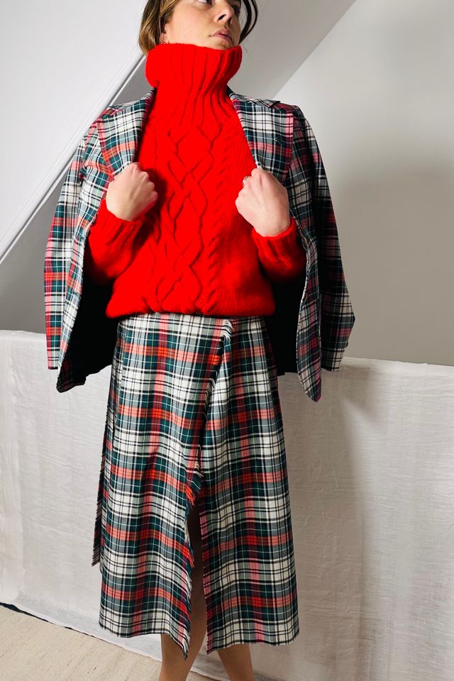 Holiday Red Hand Knit Turtleneck Sweater Selected by KA.TL.AK #1