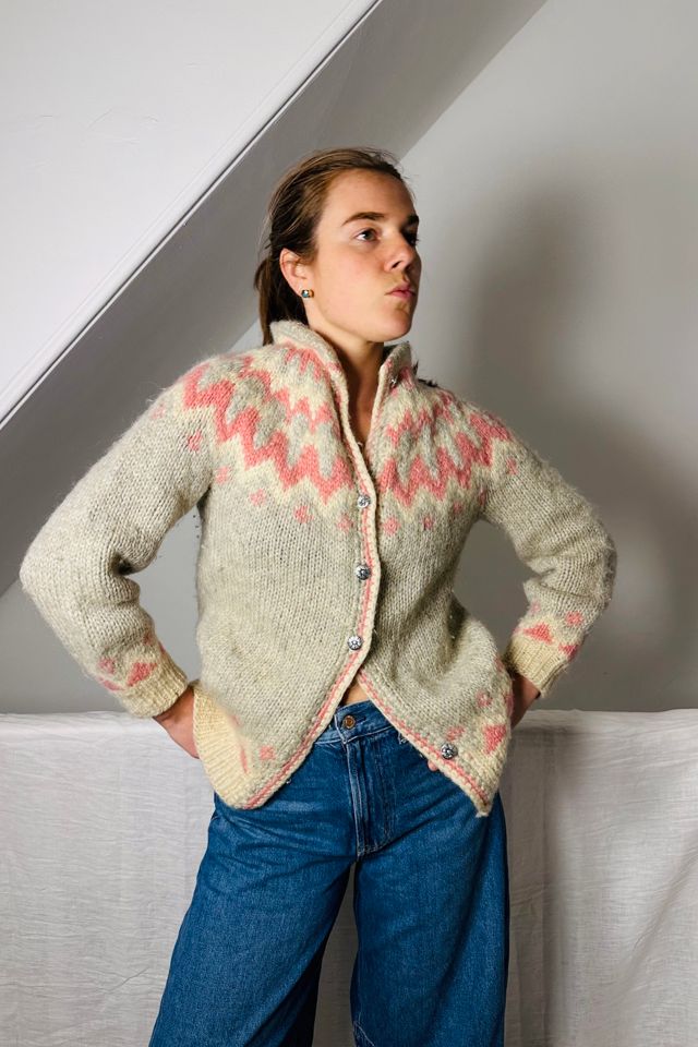 Vintage Jolly Candy Shades Handmade Fair Aisle Cardigan Selected by KA.TL.AK #2