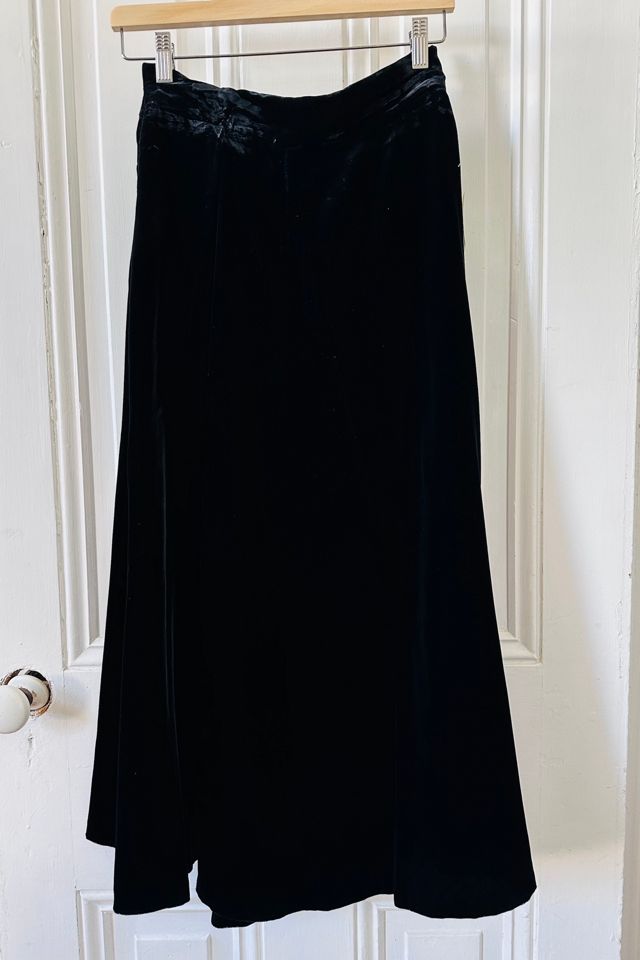 Black Velvet Lord + Taylor Midi Swing Skirt Selected by KA.TL.AK #1