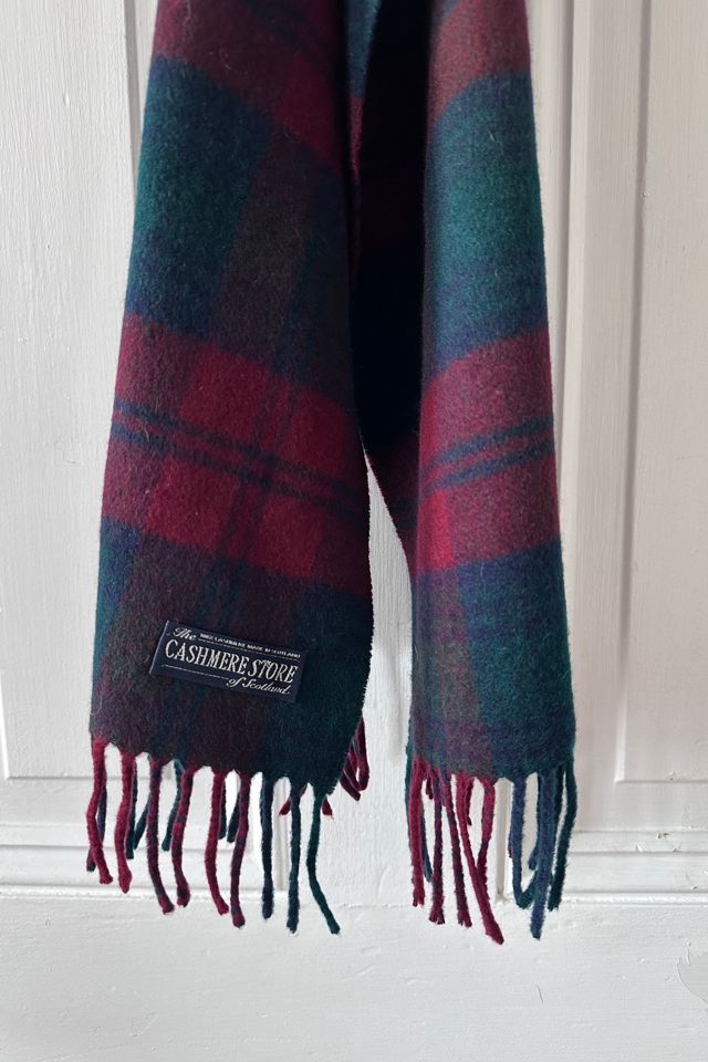 Scottish Cashmere Plaid Scarf with Tassels Selected by KA.TL.AK #1