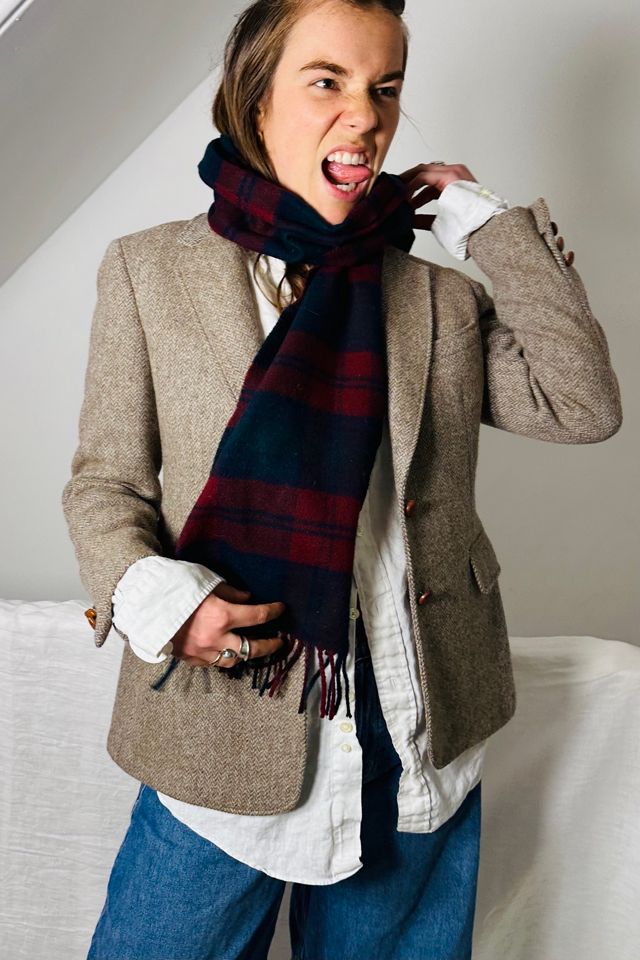 Scottish Cashmere Plaid Scarf with Tassels Selected by KA.TL.AK #3