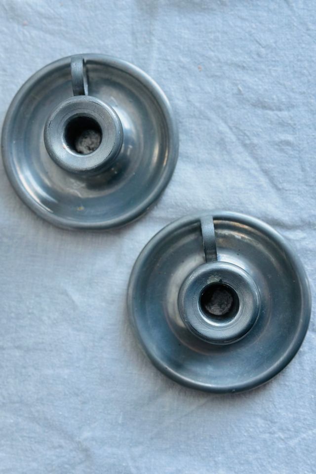 Vintage Pewter Candle Holders with Handle Selected by KA.TL.AK #1