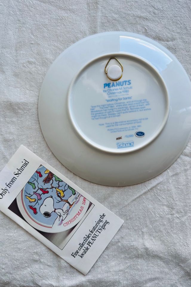Vintage Decorative 1980 Snoopy Christmas Plate Selected by KA.TL.AK #1
