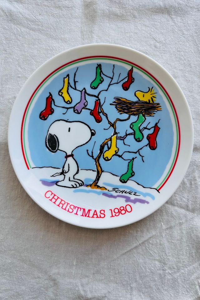 Vintage Decorative 1980 Snoopy Christmas Plate Selected by KA.TL.AK #2
