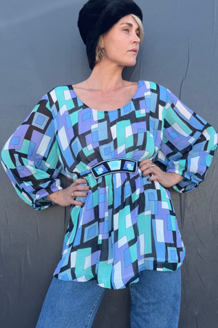 Vintage 1970s Bob Mackie Blouse Selected by Kikos Kloset