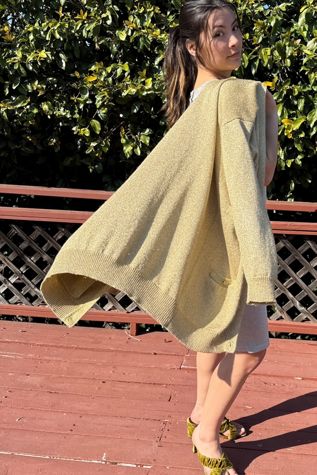 1980s Coin Button Metallic Cardigan Selected by Personal Choice