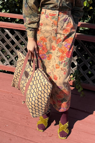 1990s Floral Midi Skirt Selected by Personal Choice
