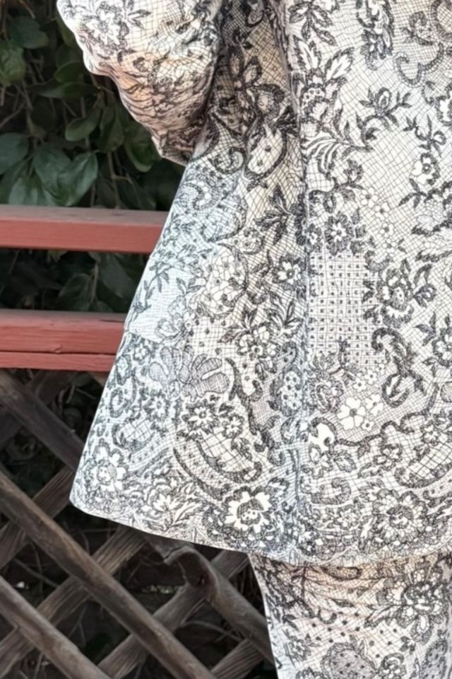 1990s Lace Print Flannel Suit Selected by Personal Choice #1