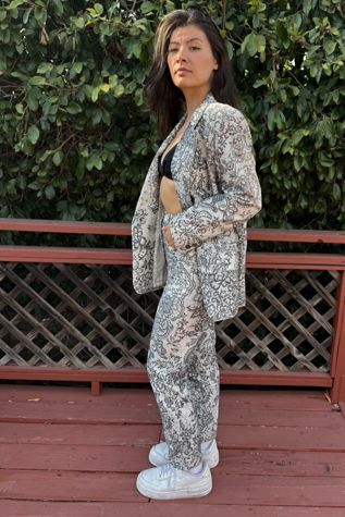 1990s Lace Print Flannel Suit Selected by Personal Choice