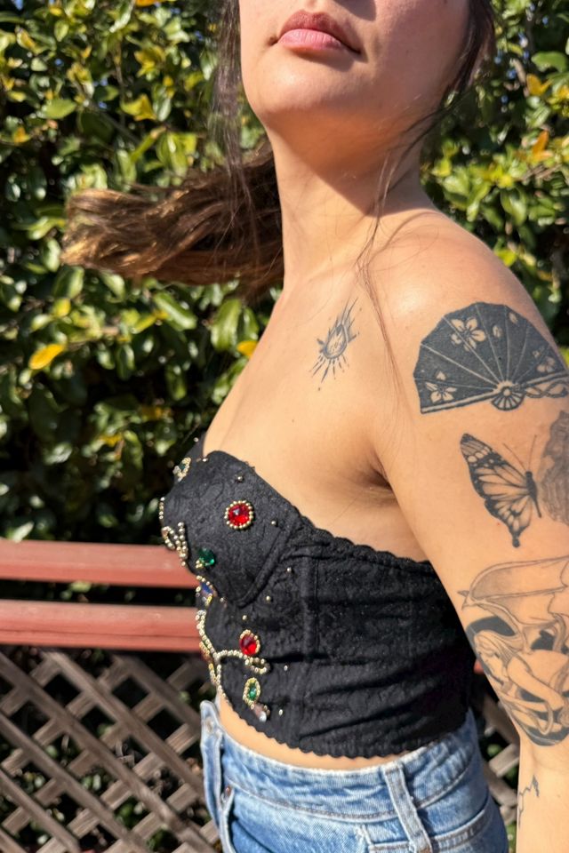 Vintage Rhinestone Convertible Lace Bustier Selected by Personal Choice #2