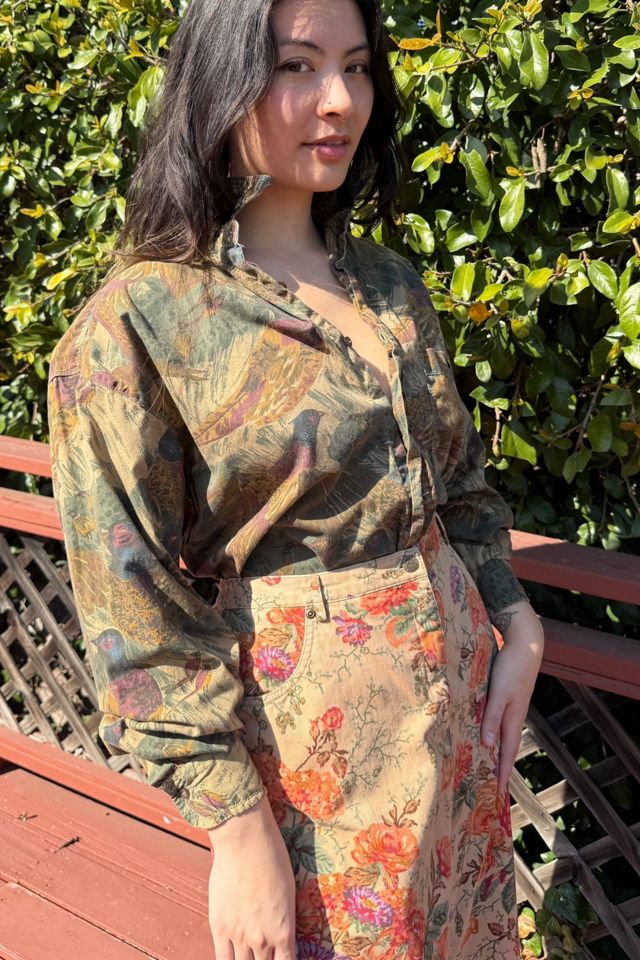 1990s Pheasant Print Top Selected by Personal Choice