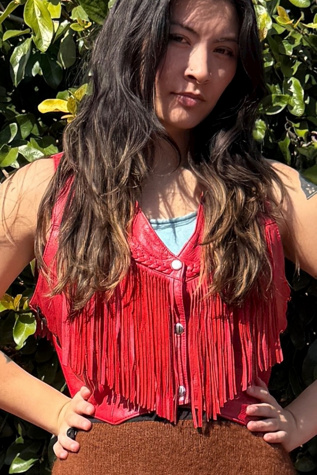 Vintage Fringe Leather Vest Selected by Personal Choice