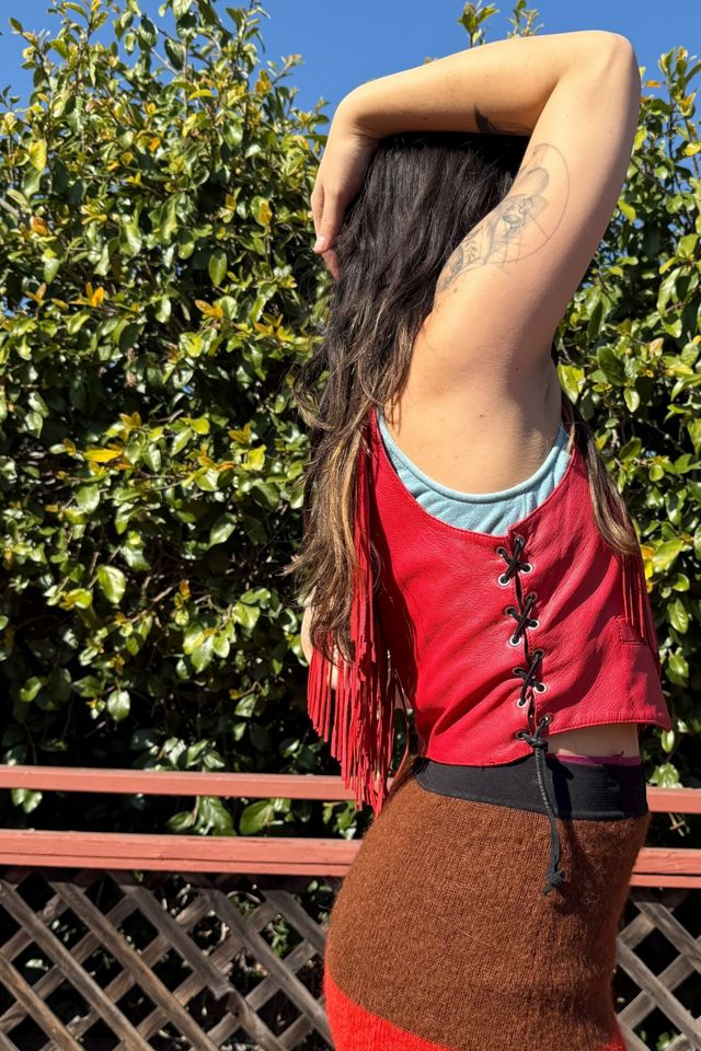 Vintage Fringe Leather Vest Selected by Personal Choice #2