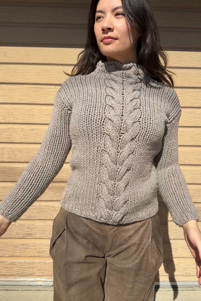 Italian Chunky Wool Cable Knit Sweater Selected by Personal Choice #2