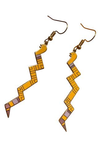 1980s Laurel Burch Snake Earrings Selected by Personal Choice