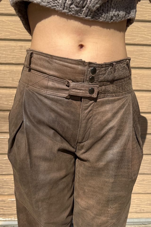 1980s High Waist Leather Pants Selected by Personal Choice #2