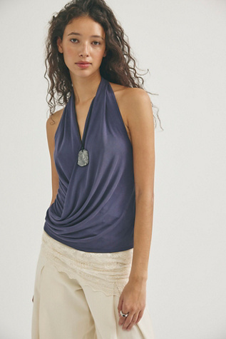 Cupro Cowl Neck Halter Top | Free People