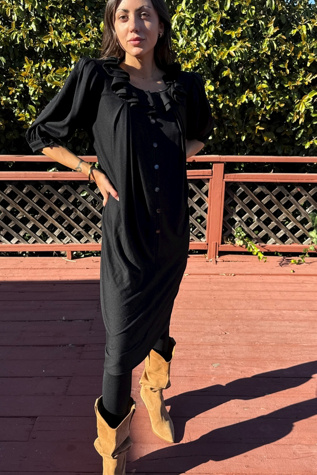1980s Ungaro Blouson Back Knit Dress Selected by Personal Choice