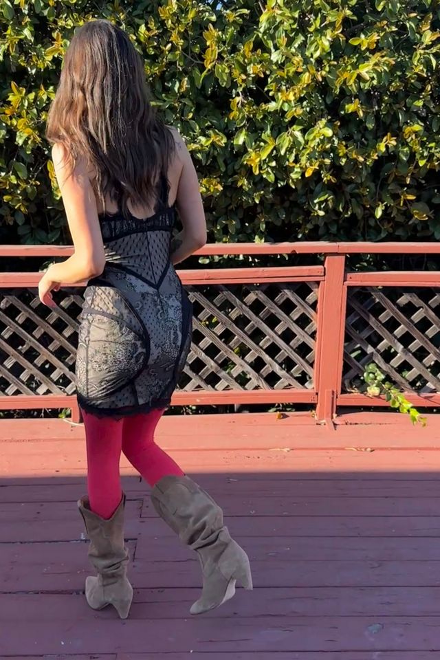 Y2K Bebe Nude Illusion Lace Slip Dress Selected by Personal Choice #3