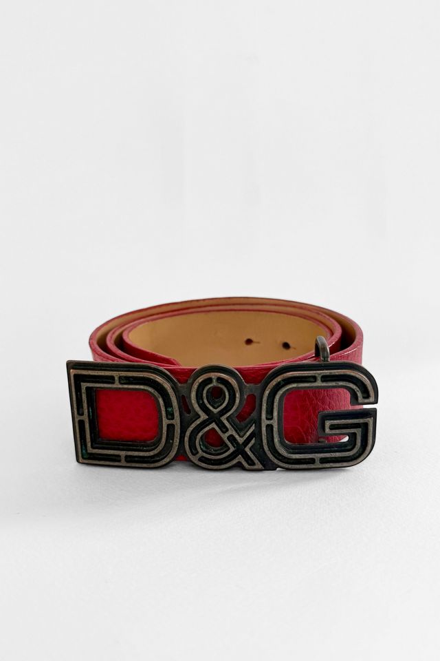 Vintage 90s D&G Logo Leather Belt Selected by MARMALADE