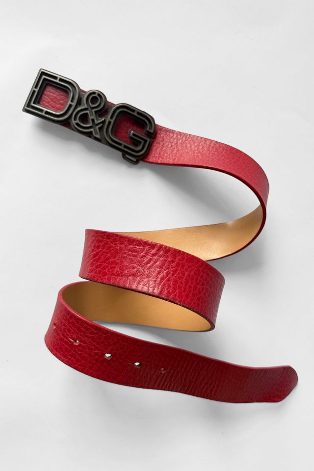 Vintage 90s D&G Logo Leather Belt Selected by MARMALADE #1