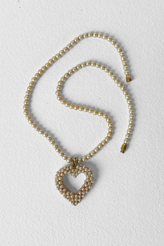 Vintage Faux Pearl Romantic Heart Pendant Selected by MARMALADE