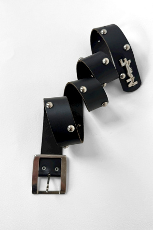 Vintage Y2K Studded Italian Leather Belt Selected by  display picture 1