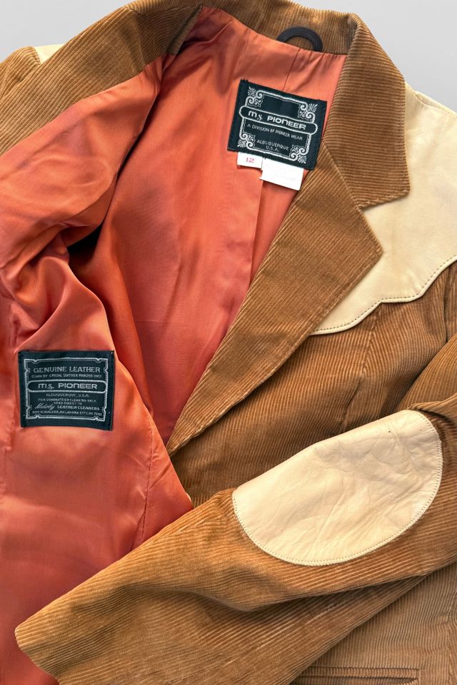 70s Vintage Western Cowgirl Corduroy Blazer With Leather Appliqué Selected by MARMALADE #2