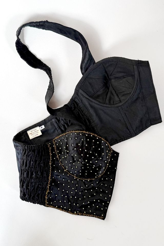 80s Vintage Satin Studded Bustier Top Selected by MARMALADE #2
