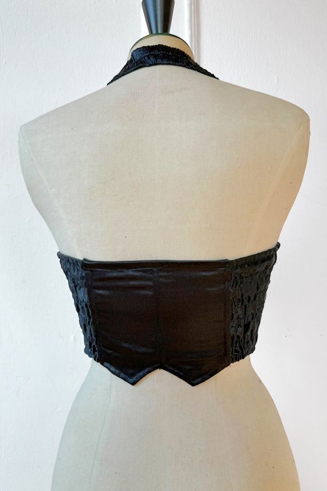 80s Vintage Satin Studded Bustier Top Selected by MARMALADE #3