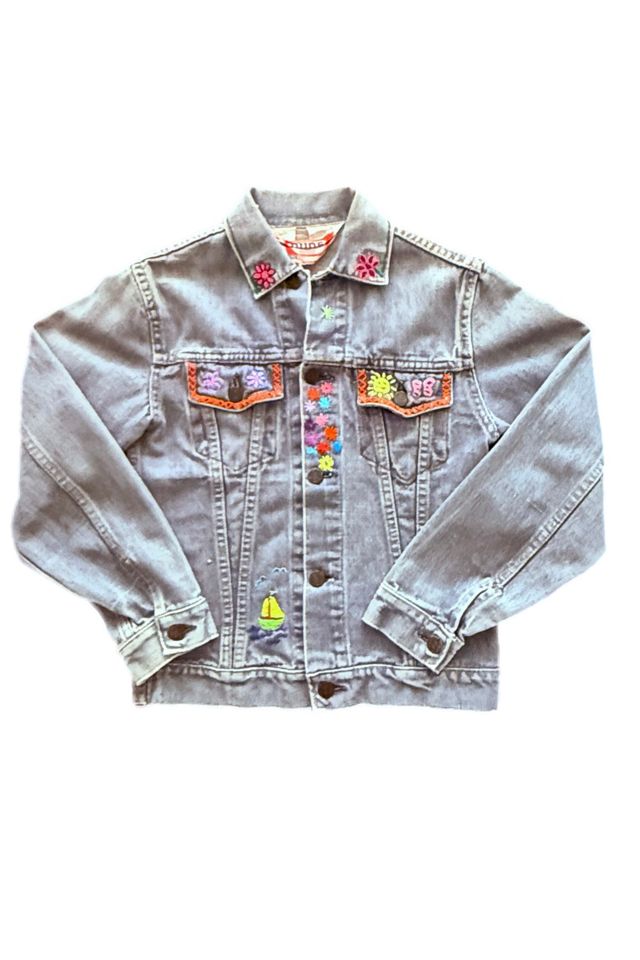 1970's Embroidered Demin Jacket Selected By Villains Vintage #1