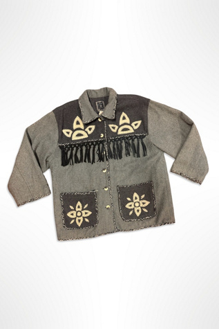 1990s Quilt Pattern Western Fringe Coat Selected By Ritual Vintage