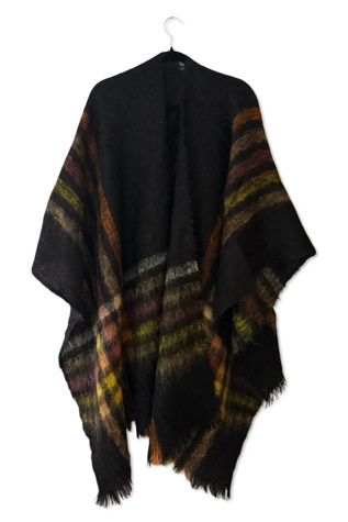 1970s Woven Plaid Wool Wrap Selected By Ritual Vintage