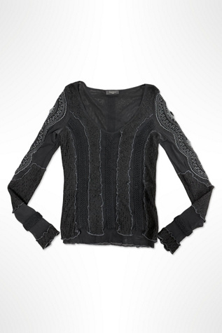 1990s Sonia Fortuna Micro Mesh Knit Top Selected By Ritual Vintage