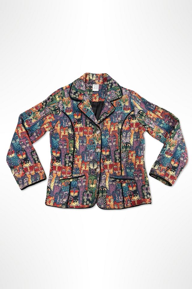 1990s Cat Print Tapestry Jacket Selected By Ritual Vintage