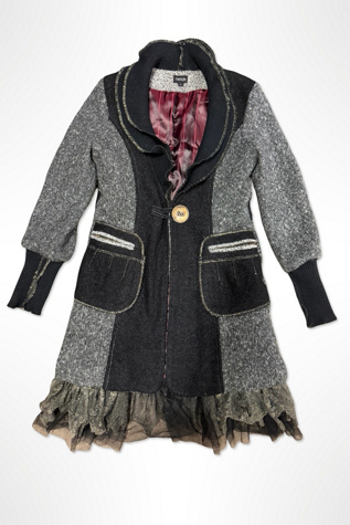 Y2K Mixed Media Knit Lace Coat Selected By Ritual Vintage