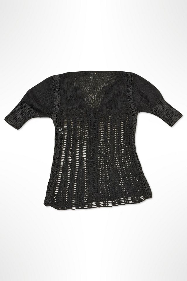 Y2K Beth Bowley Loose Weave Crochet Knit Top Selected By Ritual Vintage #1