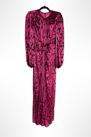 1970s Oscar De La Renta Ruby Velvet Evening Gown Selected By Ritual Vintage
