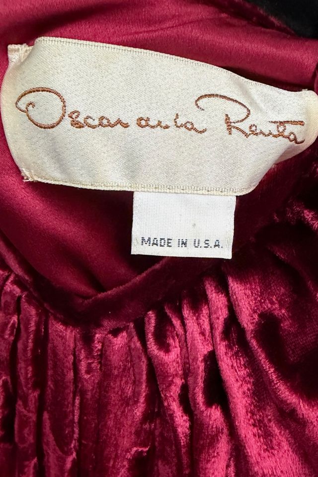 1970s Oscar De La Renta Ruby Velvet Evening Gown Selected By Ritual Vintage #3
