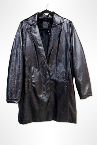 Vintage Pinko Patent Vinyl Plush Lined Coat Selected By Ritual Vintage
