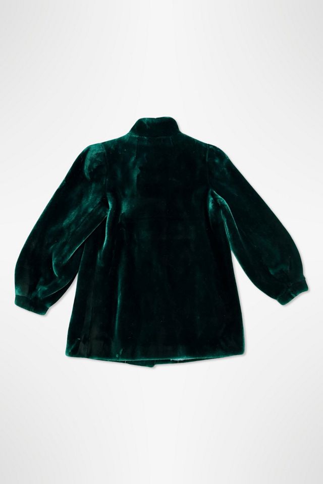 1970s Sasson Emerald Green Plush Coat Selected By Ritual Vintage #2