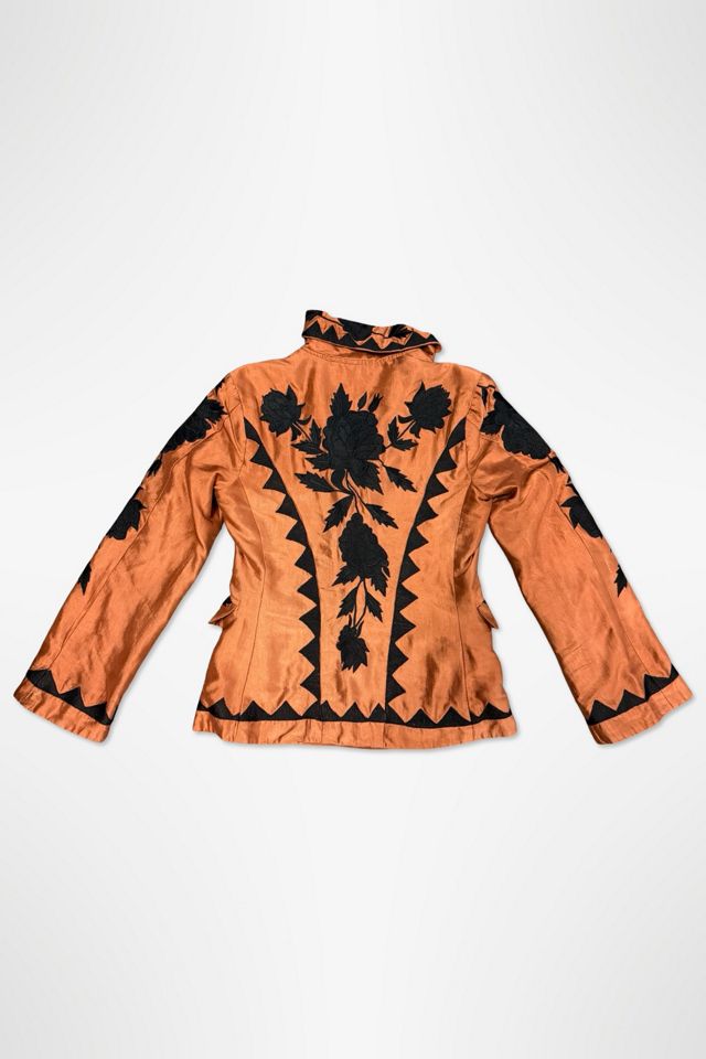 1990s Terracotta Suzani Embroidered Jacket Selected By Ritual Vintage #1