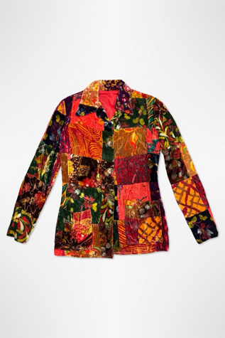 1970s Patchwork Velvet Woodstock Era Jacket Selected By Ritual Vintage