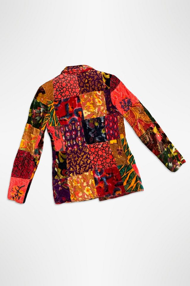 1970s Patchwork Velvet Woodstock Era Jacket Selected By Ritual Vintage #1