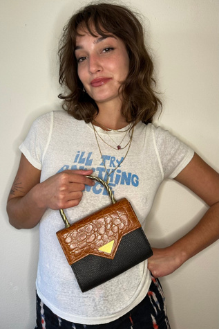 Vintage Two Tone Convertible Cross Body Purse Selected by Picky Jane