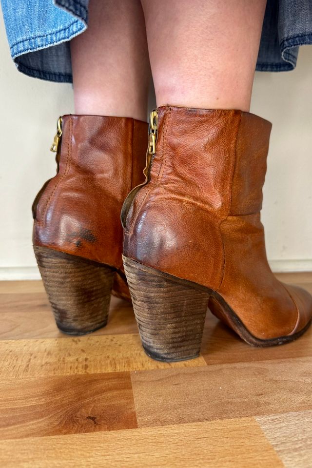 Rag n Bone Tan Leather Ankle Boots Selected by Picky Jane #3