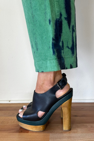 Chunky Black Leather Marni H&M Platform Sandal Selected by Picky Jane